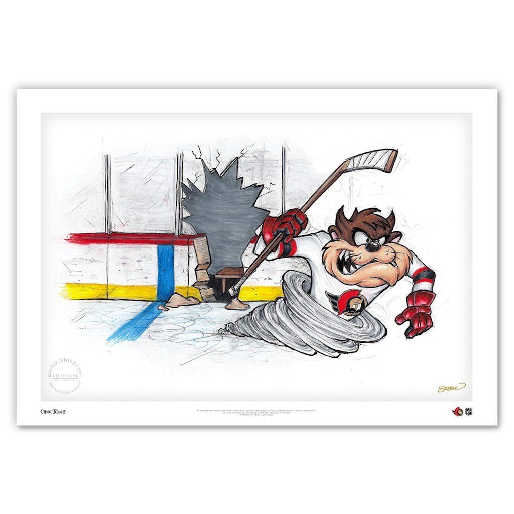 Tasmanian Devil Ottawa Senators 14" x 20" Fine Art Print: $79.99 Tasmanian Devil Ottawa Senators 14" x 20" Fine Art Print: $79.99