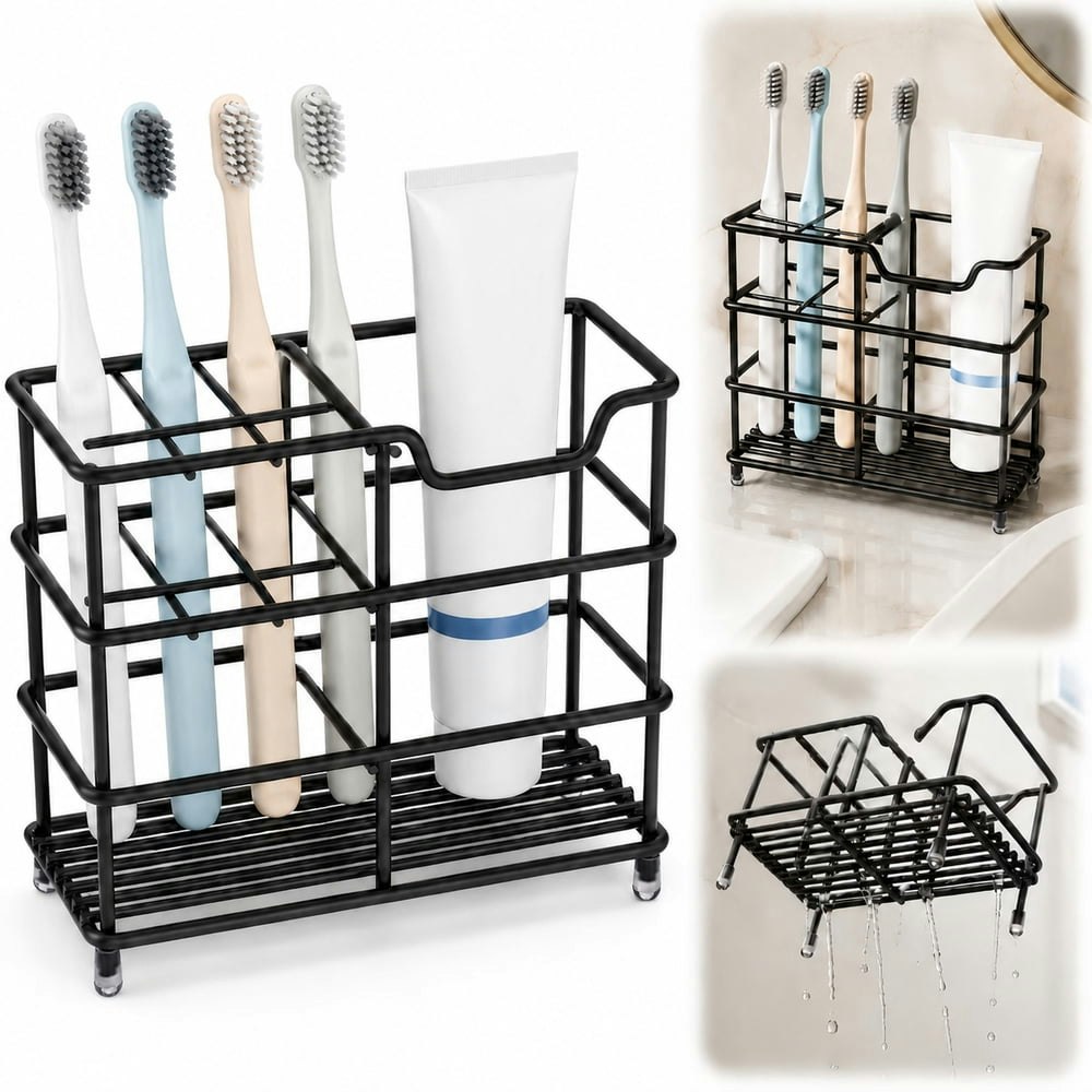 Rongsi Stainless Steel 4-Slot Toothbrush Holder: $10.23 Rongsi Stainless Steel 4-Slot Toothbrush Holder: $10.23