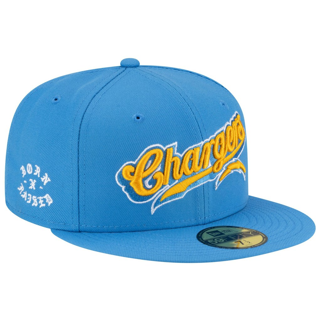 New Era Born x Raised Los Angeles Chargers 59FIFTY Fitted Hat: $70 New Era Born x Raised Los Angeles Chargers 59FIFTY Fitted Hat: $70