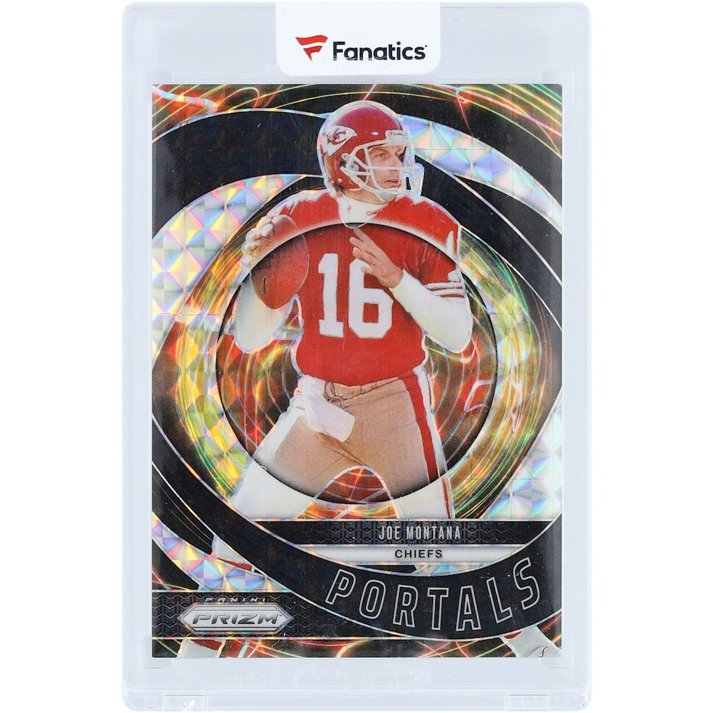 Joe Montana Kansas City Chiefs Autographed 2024 Panini Prizm Portals Black Finite 1/1 Card: $1,799.99 Joe Montana Kansas City Chiefs Autographed 2024 Panini Prizm Portals Black Finite 1/1 Card: $1,799.99