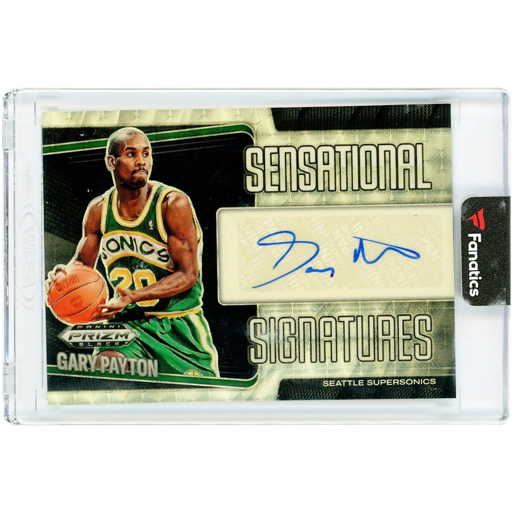 Gary Payton Seattle SuperSonics Autographed 2024-25 Panini Prizm Gold Vinyl Prizm Card 3/5: $299.99 Gary Payton Seattle SuperSonics Autographed 2024-25 Panini Prizm Gold Vinyl Prizm Card 3/5: $299.99