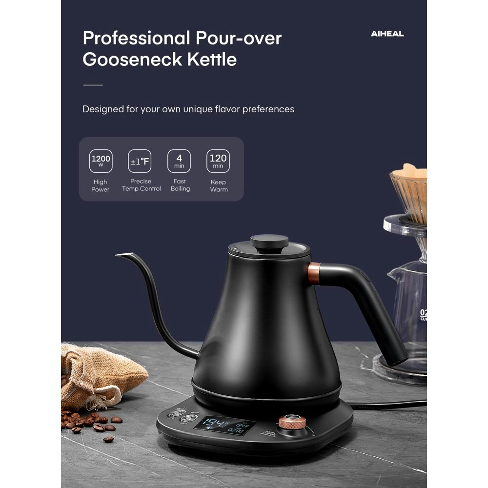 0.8L Electric Gooseneck Kettle with Temperature Control: $42.29 0.8L Electric Gooseneck Kettle with Temperature Control: $42.29