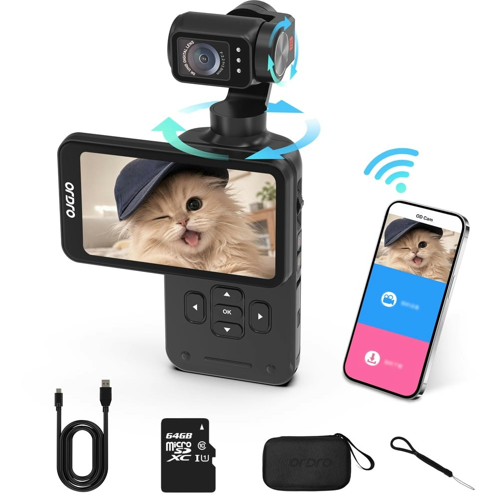 Ordro M5 5K 3-Axis Stabilized Camcorder: $222.29 Ordro M5 5K 3-Axis Stabilized Camcorder: $222.29
