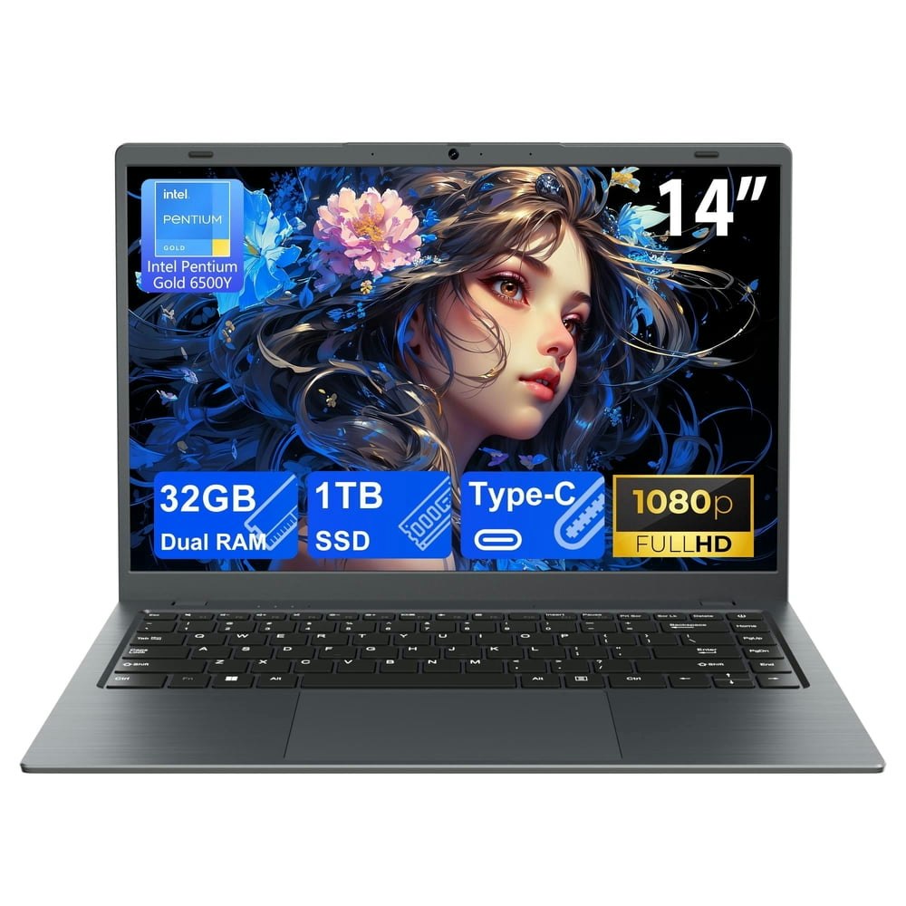 Rnruo 14-Inch 32GB RAM 1TB SSD Laptop: $305.79