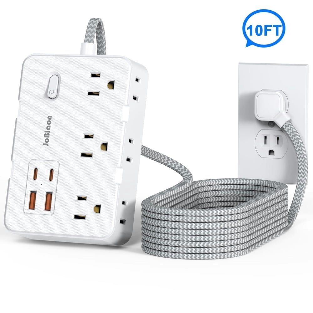 10-Foot 1,050J Power Strip with 4 USB Ports: $14.59 10-Foot 1,050J Power Strip with 4 USB Ports: $14.59