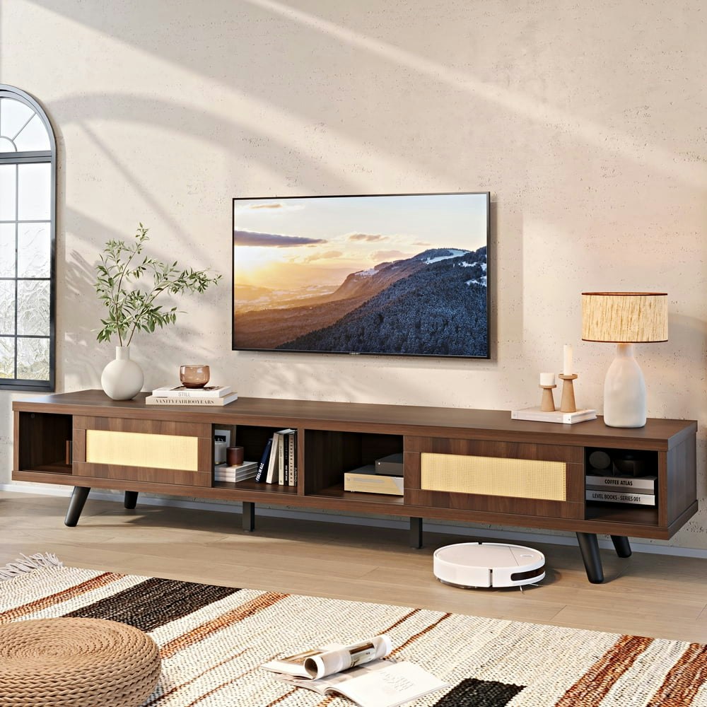 Bestier Rattan TV Stand for TVs up to 75-Inch: $159.99 Bestier Rattan TV Stand for TVs up to 75-Inch: $159.99