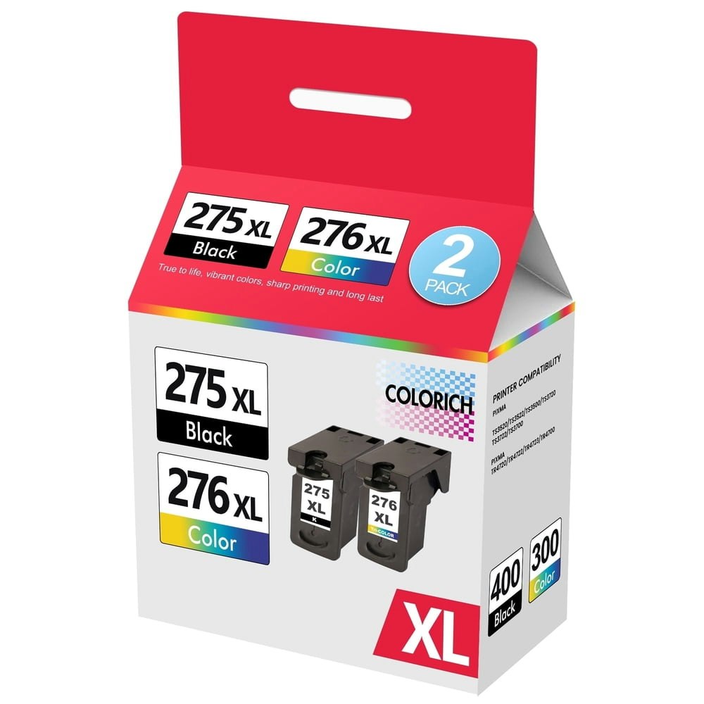 Canon 275XL and 276XL Ink Cartridge 2-Pack: $29.35 Canon 275XL and 276XL Ink Cartridge 2-Pack: $29.35