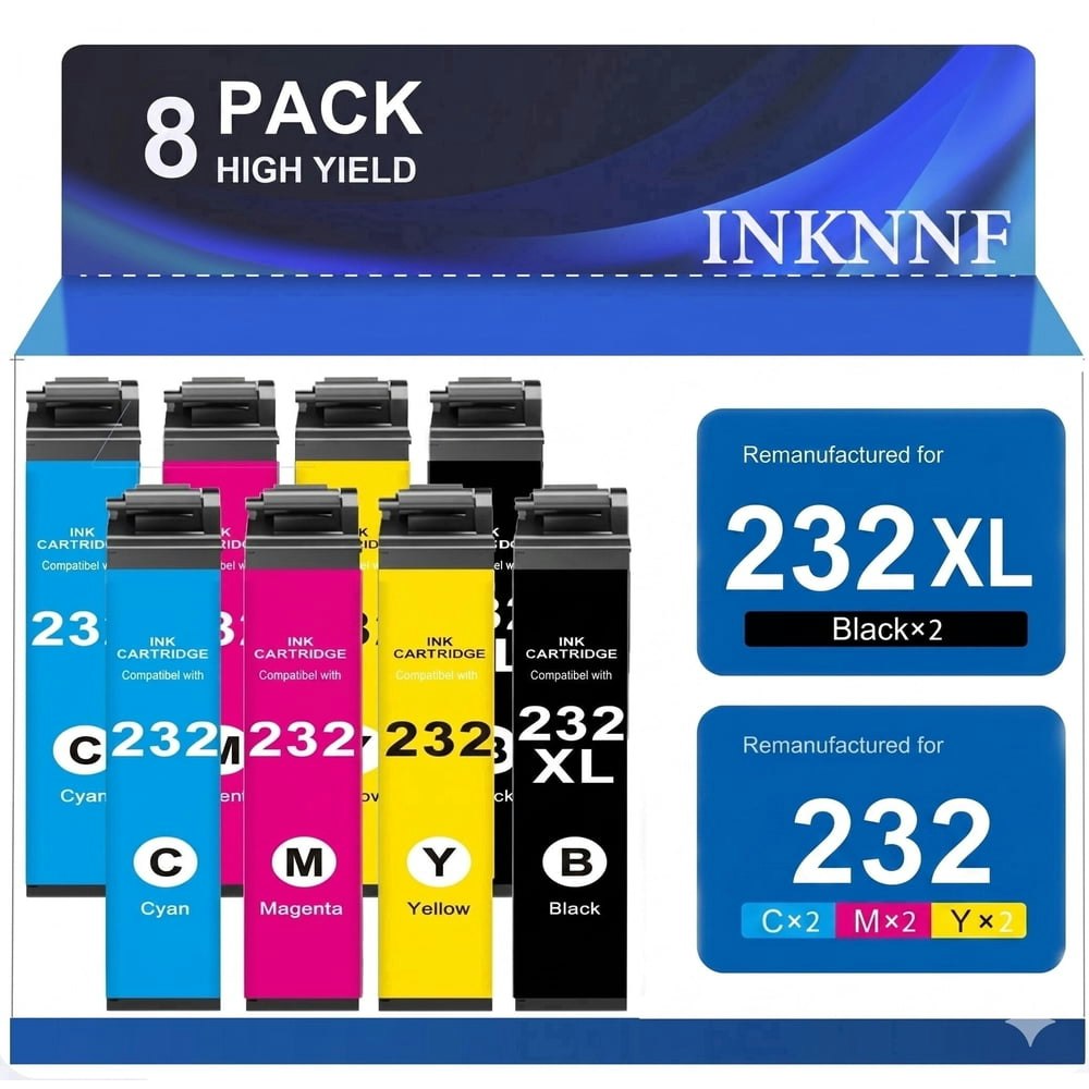 Inknnf Epson 232XL Ink Cartridges 8-Pack: $34.79 Inknnf Epson 232XL Ink Cartridges 8-Pack: $34.79