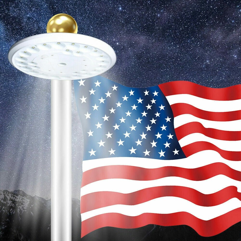 KingFurt Solar-Powered LED Flag Pole Light: $24.29 KingFurt Solar-Powered LED Flag Pole Light: $24.29