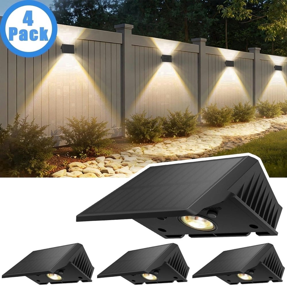 Hoyiours Solar Fence Lights 4-Pack: $19.99 Hoyiours Solar Fence Lights 4-Pack: $19.99