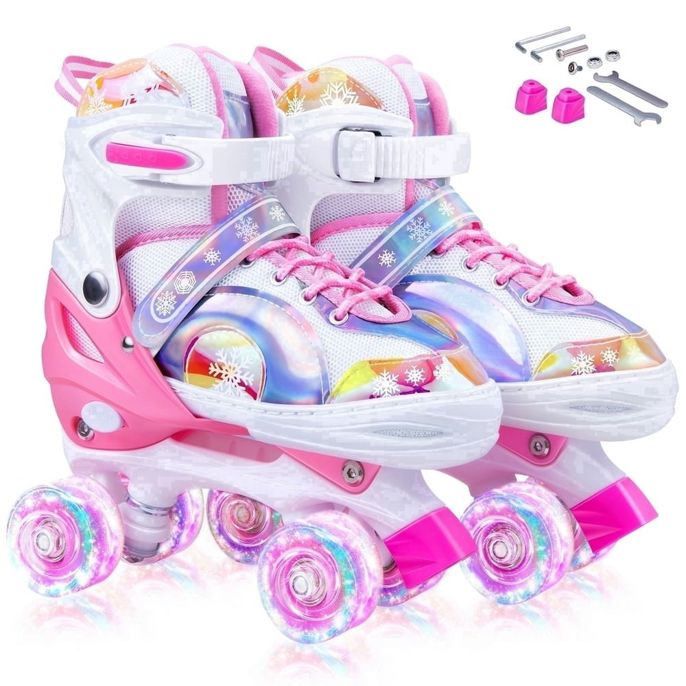 Bvivok Adjustable Kids Light-Up Roller Skates: $39.96 Bvivok Adjustable Kids Light-Up Roller Skates: $39.96