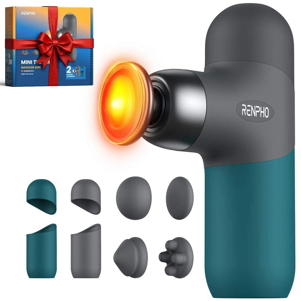 Renpho Mini Heated Deep Tissue Massage Gun: $38.99