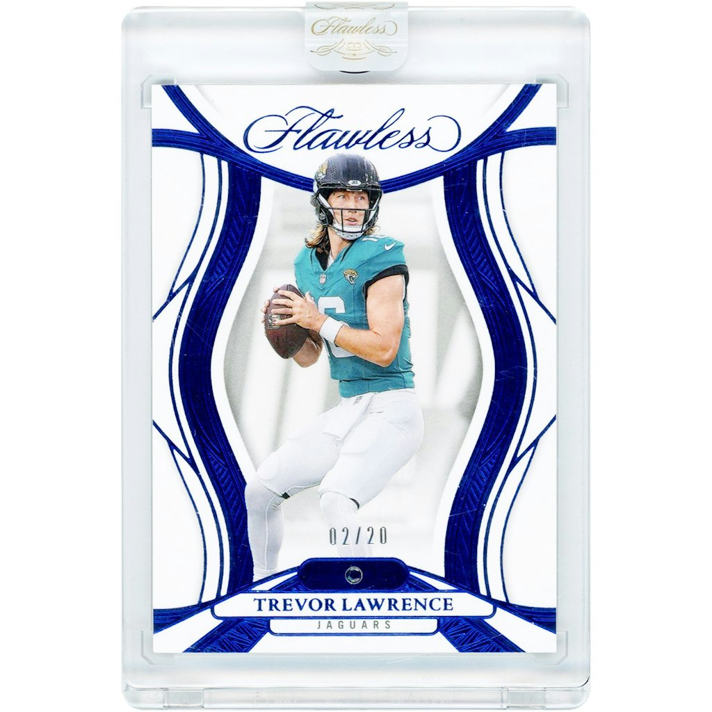 Trevor Lawrence Jacksonville Jaguars 2025 Panini Flawless Sapphire Jewel Relic Card: $199.99 Trevor Lawrence Jacksonville Jaguars 2025 Panini Flawless Sapphire Jewel Relic Card: $199.99