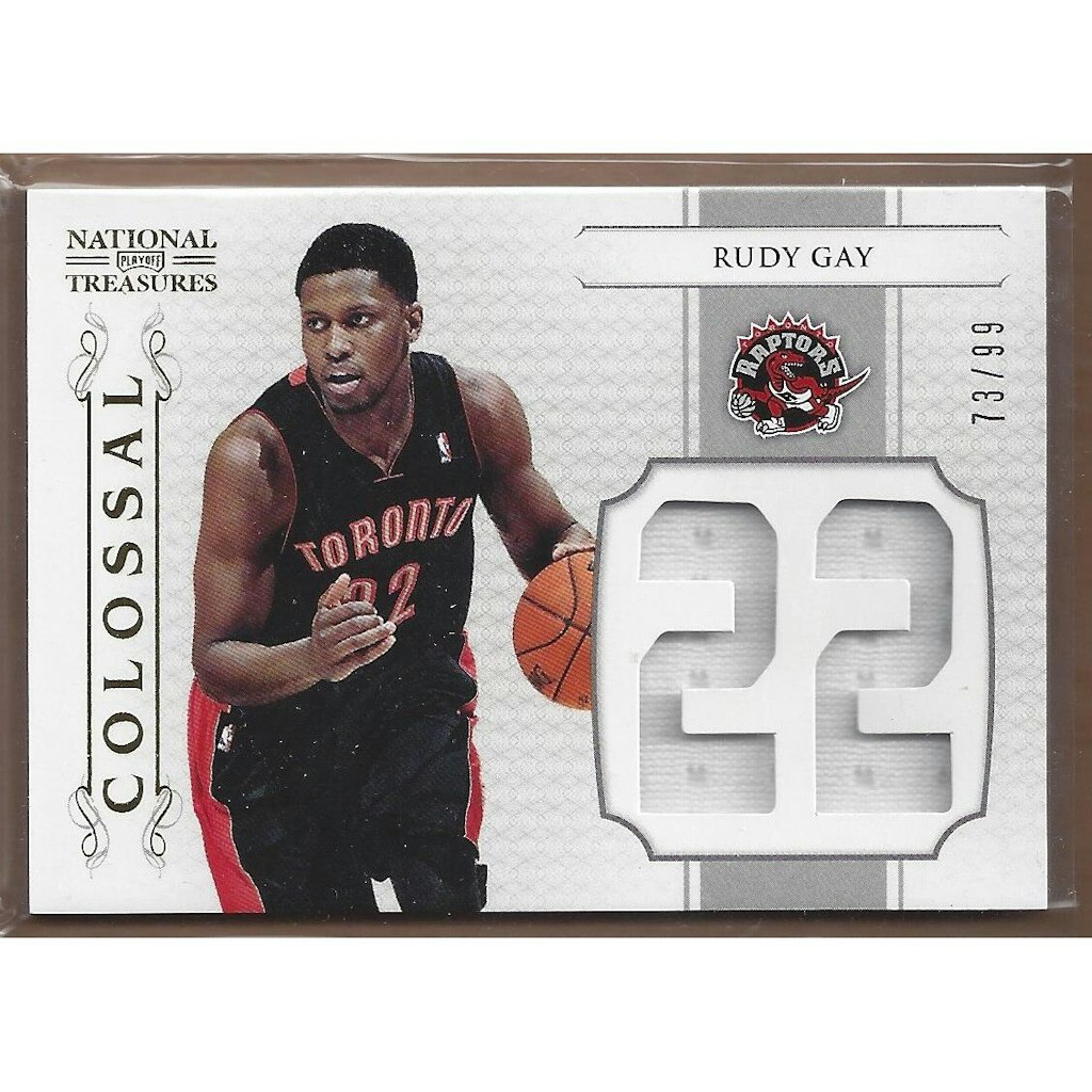 2012-13 Panini National Treasures Rudy Gay Colossal Materials Jersey Number Card /99: $18