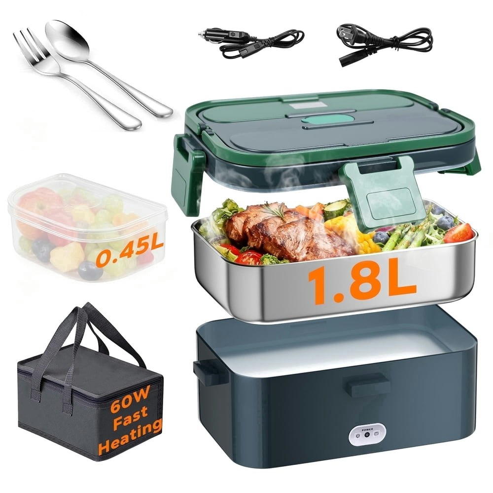 Riousery 1.8L 60W Portable Electric Lunch Box: $22.49 Riousery 1.8L 60W Portable Electric Lunch Box: $22.49