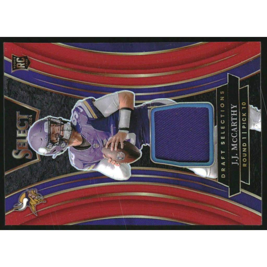2024 Select Draft Selections JJ McCarthy Prizm Red #10 Card: $10 2024 Select Draft Selections JJ McCarthy Prizm Red #10 Card: $10