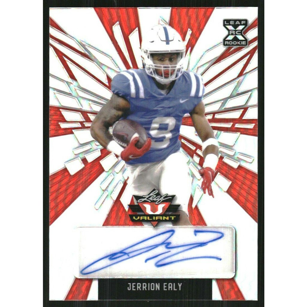2022 Leaf Valiant Red Jerrion Ealy Trading Card: $12