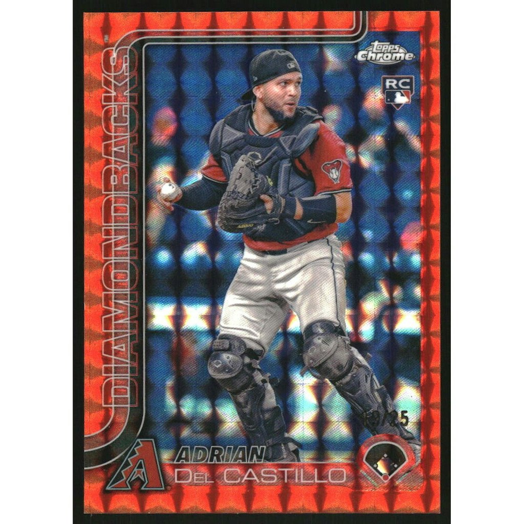 2025 Topps Chrome Adrian Del Castillo Orange Geometric Refractor Card: $18