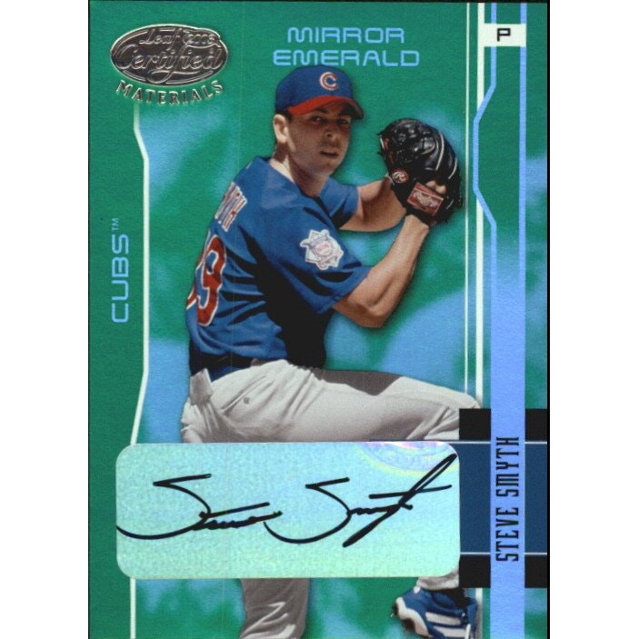 2003 Leaf Certified Materials Mirror Emerald Steve Smyth Autograph Card: $25