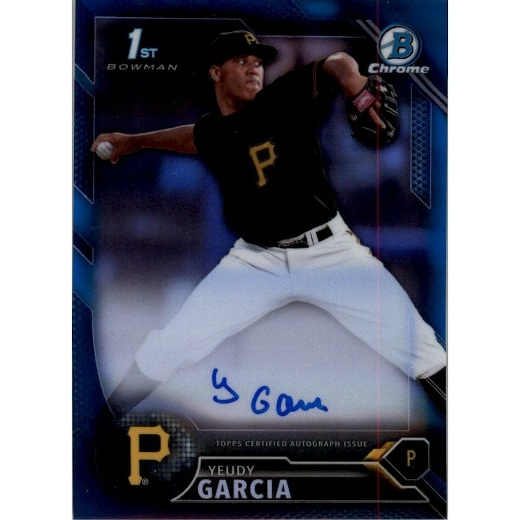 2016 Bowman Chrome Yeudy Garcia Prospect Autograph Blue Refractor: $18 2016 Bowman Chrome Yeudy Garcia Prospect Autograph Blue Refractor: $18