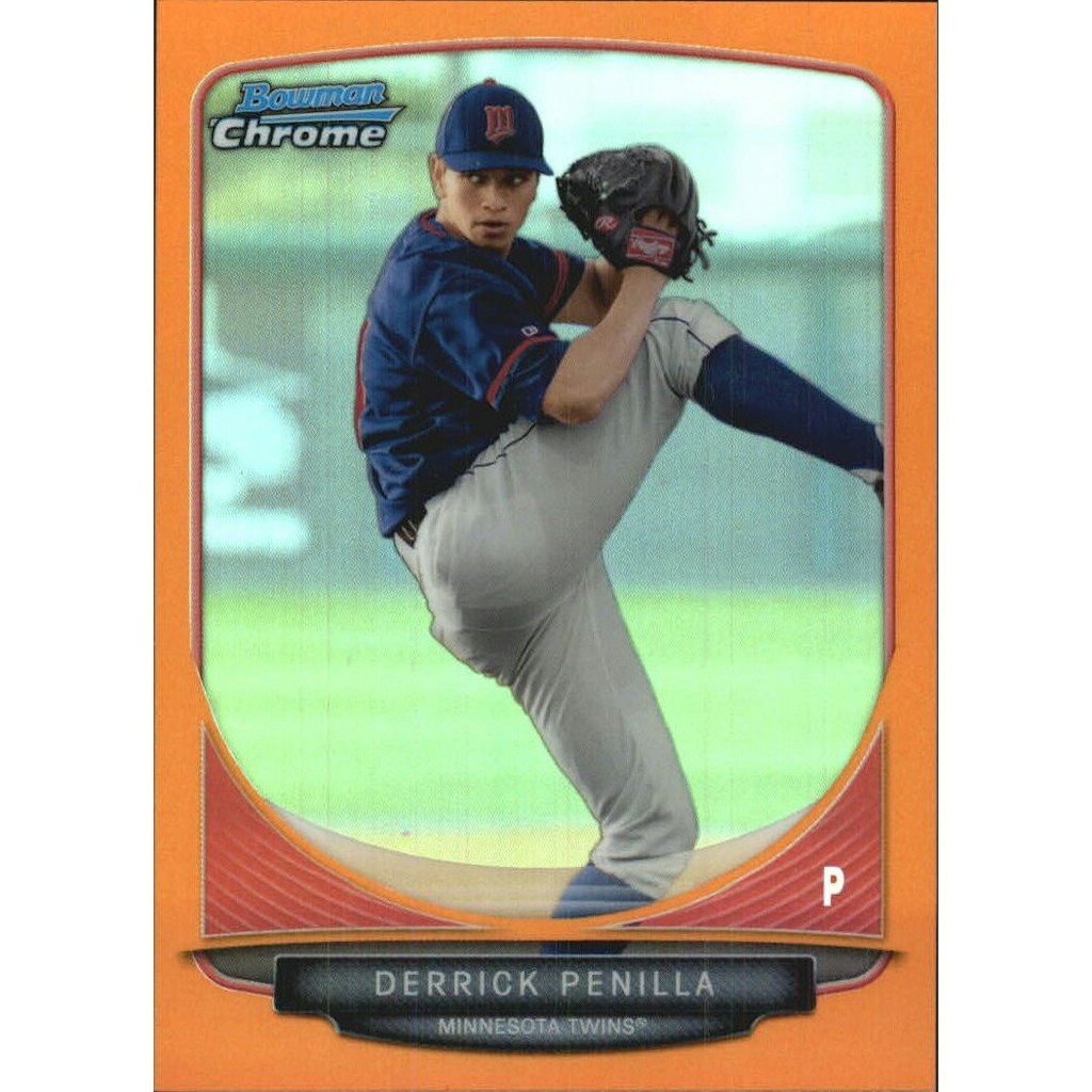 2013 Bowman Chrome Draft Derrick Penilla Orange Refractor Trading Card: $18 2013 Bowman Chrome Draft Derrick Penilla Orange Refractor Trading Card: $18
