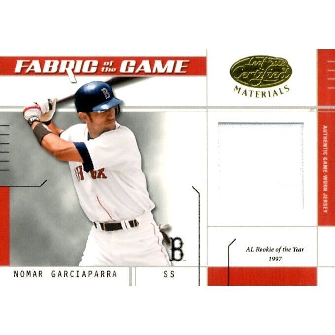 2003 Leaf Certified Materials Nomar Garciaparra Fabric of the Game Jersey Card: $20