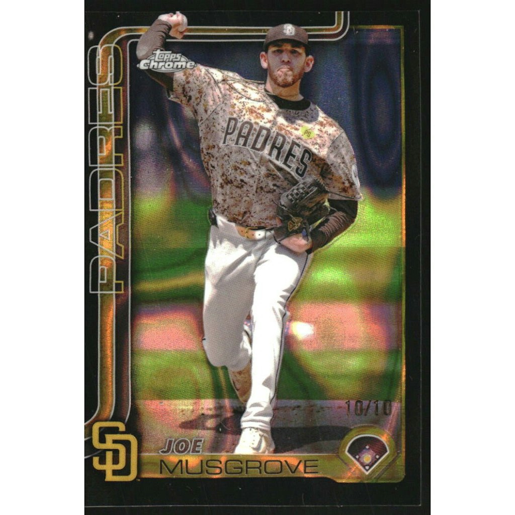 2025 Topps Chrome Black Lava Refractor Joe Musgrove #55: $25 2025 Topps Chrome Black Lava Refractor Joe Musgrove #55: $25