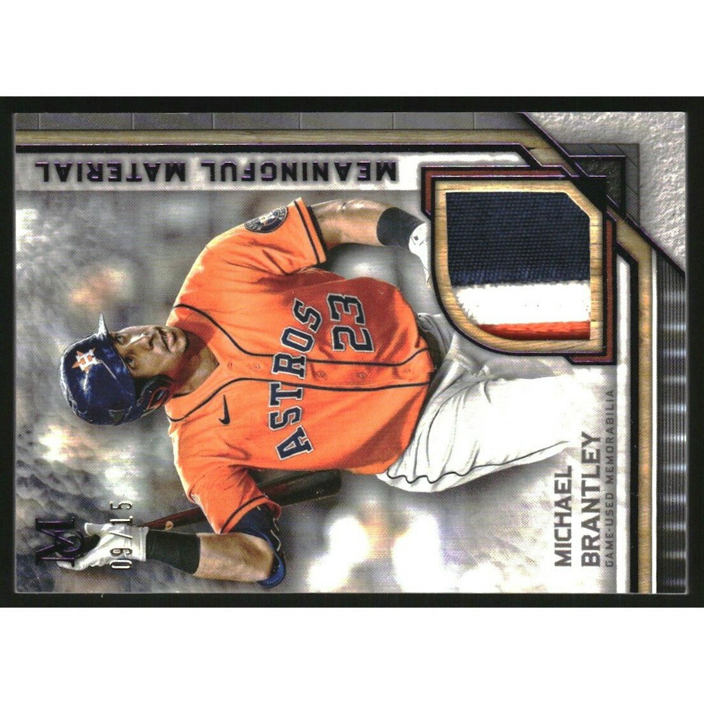 2023 Topps Museum Collection Meaningful Material Relics Amethyst Michael Brantley Card: $15