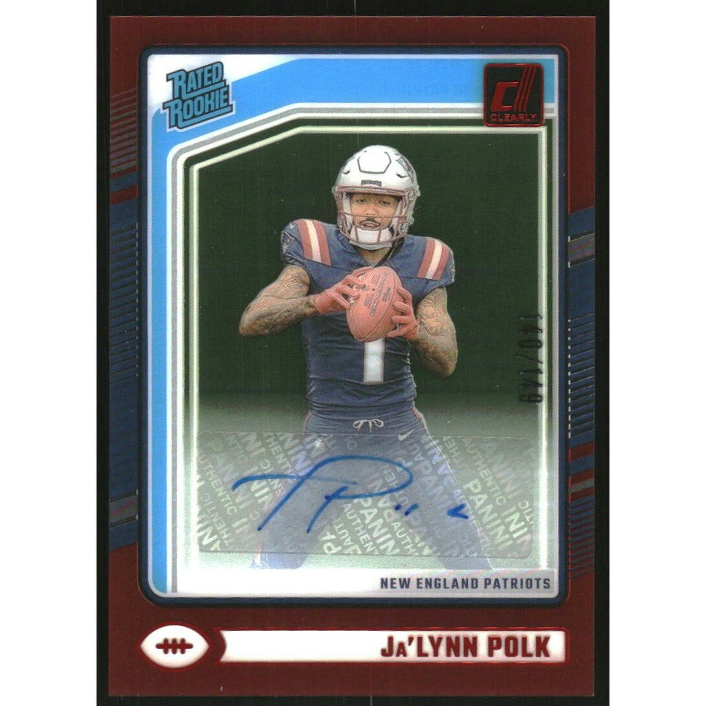 2024 Donruss Clearly Rated Rookie Autograph Ja'Lynn Polk Card: $10