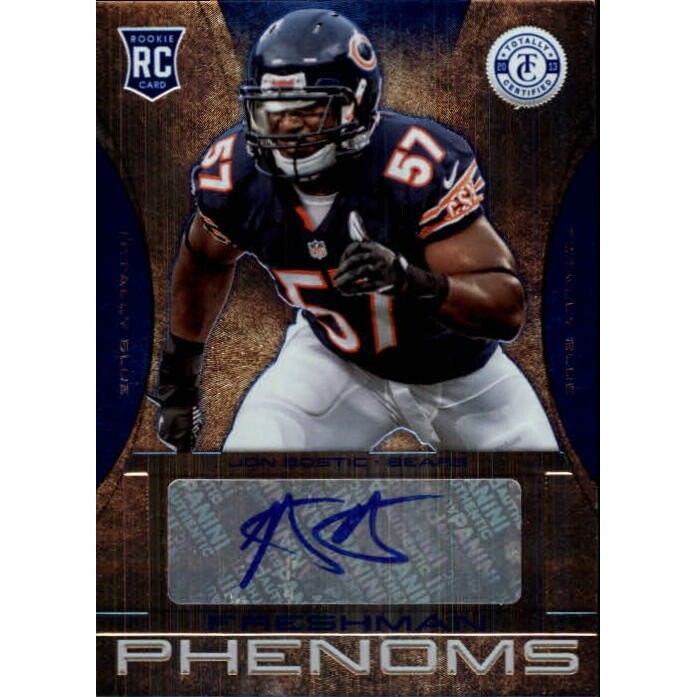 2013 Totally Certified Jon Bostic Blue Rookie Autograph Card /25: $18 2013 Totally Certified Jon Bostic Blue Rookie Autograph Card /25: $18