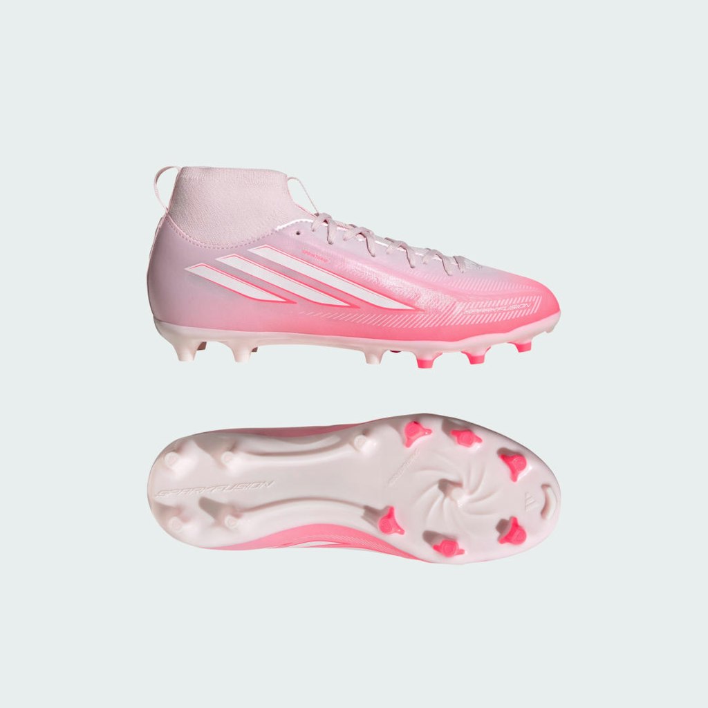 F50 Sparkfusion Mid-Cut Firm Ground Soccer Cleats for Kids: $70 F50 Sparkfusion Mid-Cut Firm Ground Soccer Cleats for Kids: $70