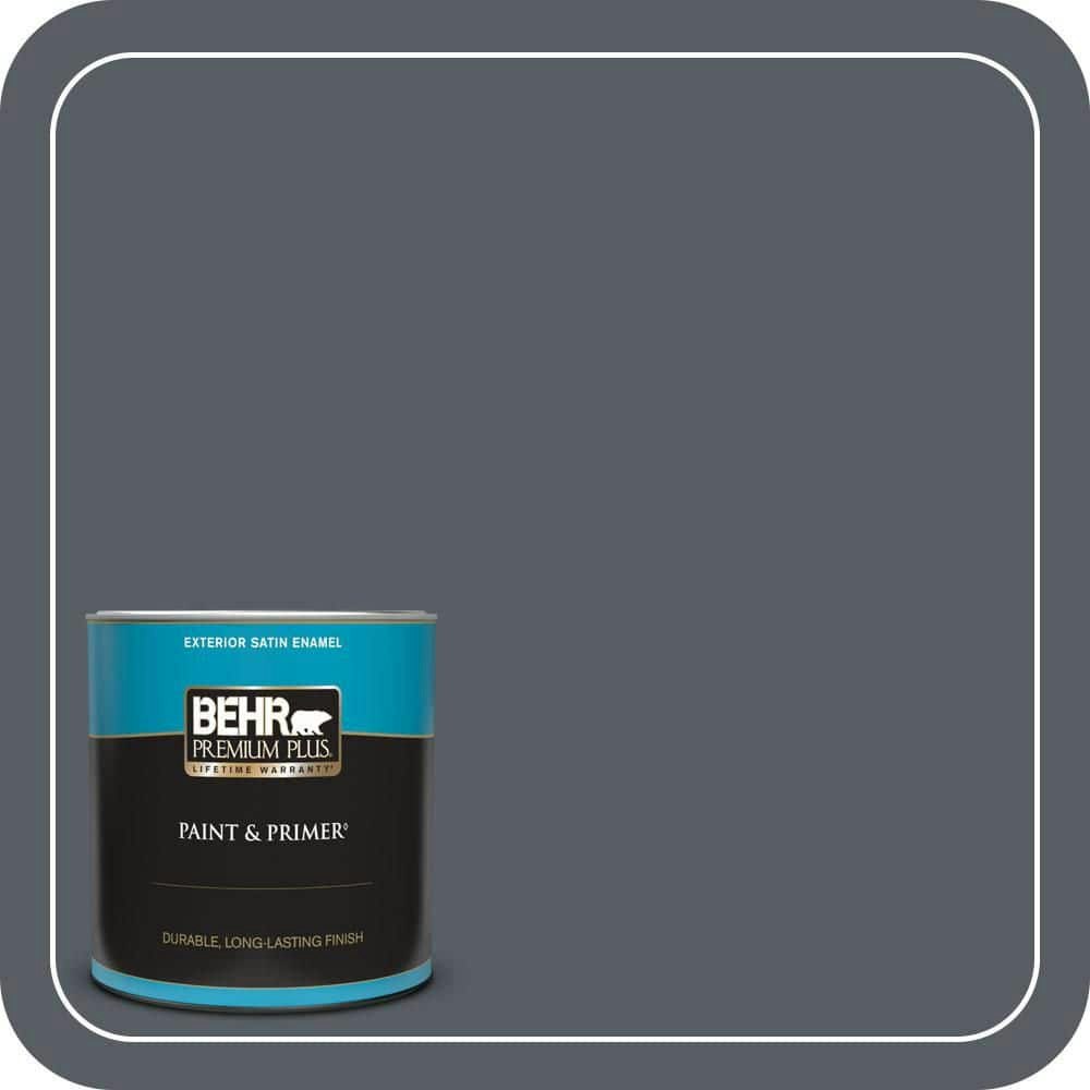 Behr Distant Thunder Satin Enamel Exterior Paint and Primer 1-Quart: $24.98 Behr Distant Thunder Satin Enamel Exterior Paint and Primer 1-Quart: $24.98