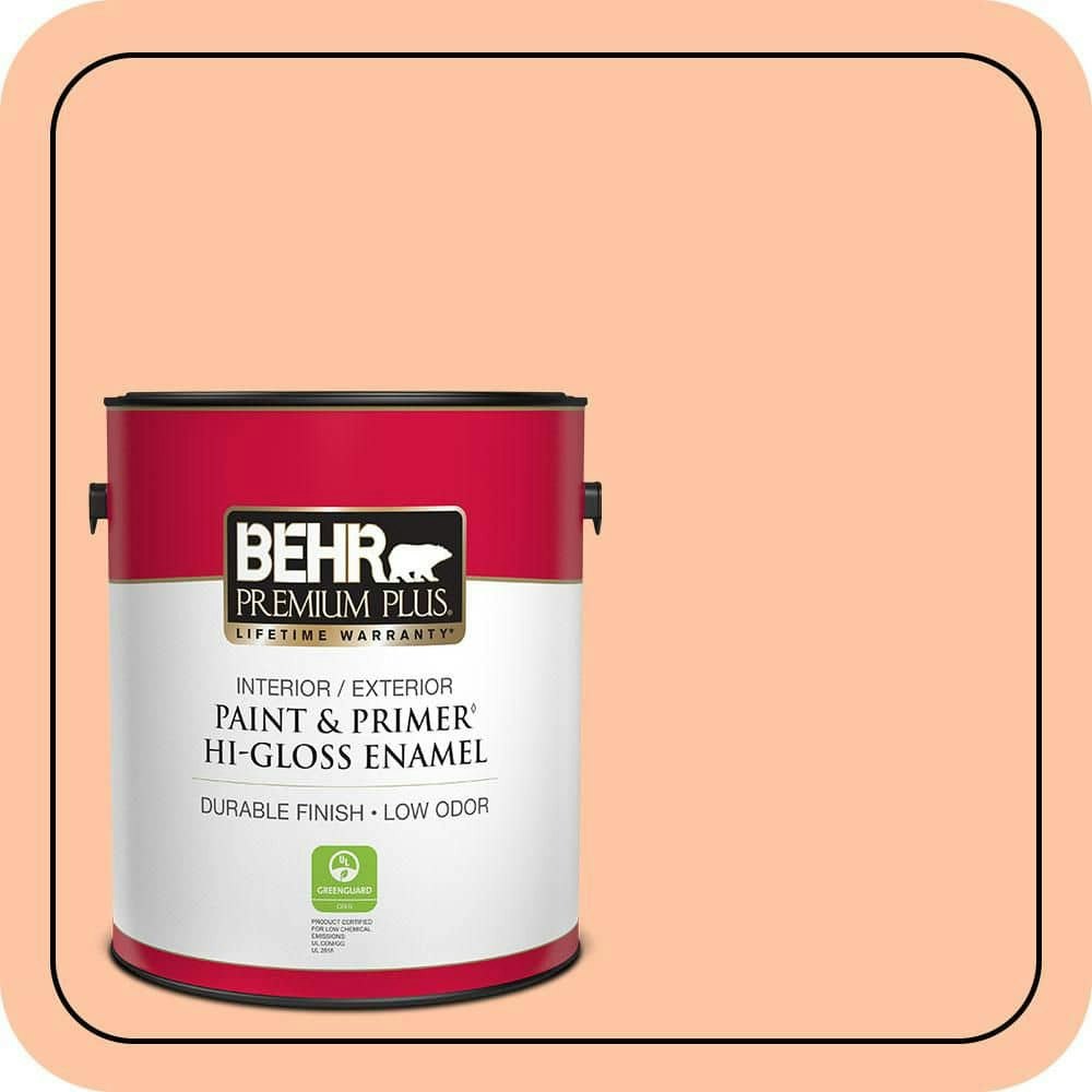 Behr Bright Citrus Hi-Gloss Interior and Exterior Paint and Primer 1-Gallon: $45.98 Behr Bright Citrus Hi-Gloss Interior and Exterior Paint and Primer 1-Gallon: $45.98
