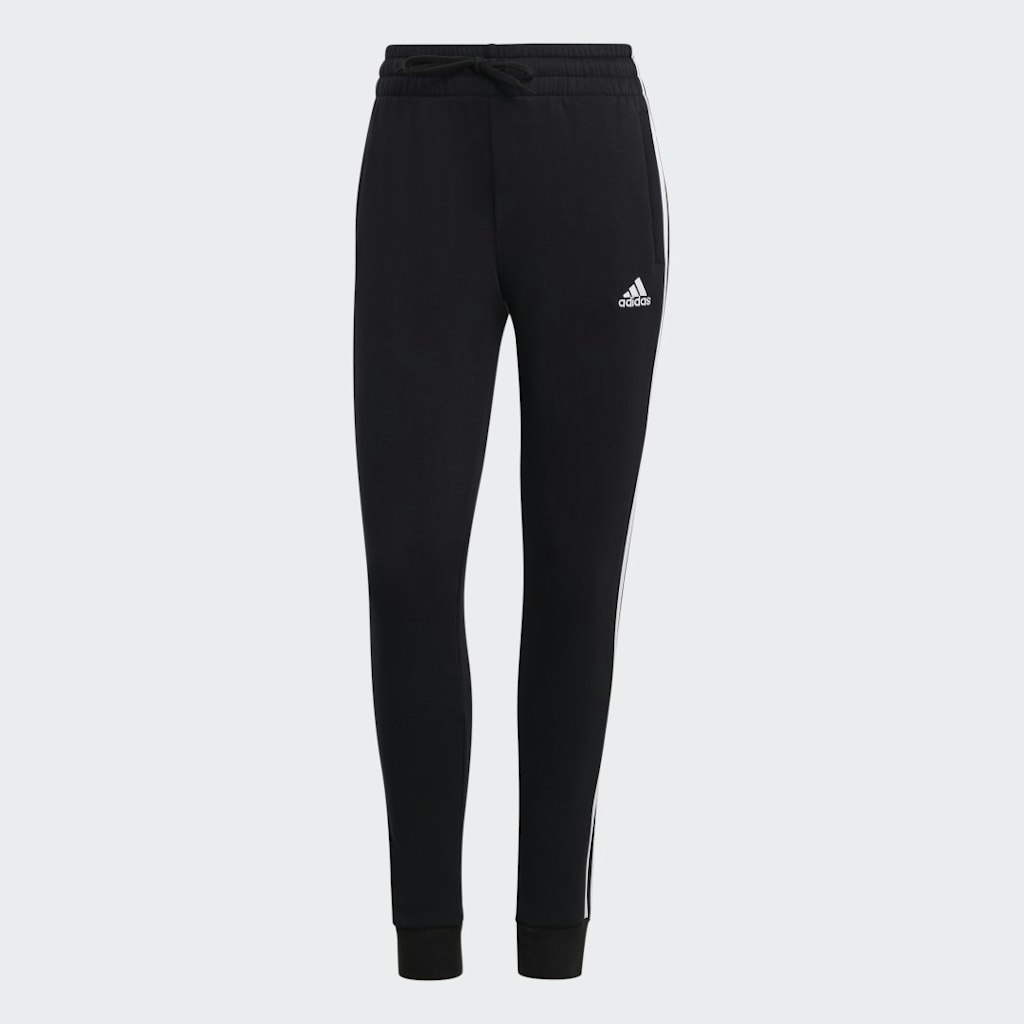 Essentials 3-Stripes Fleece Pants: $30 Essentials 3-Stripes Fleece Pants: $30