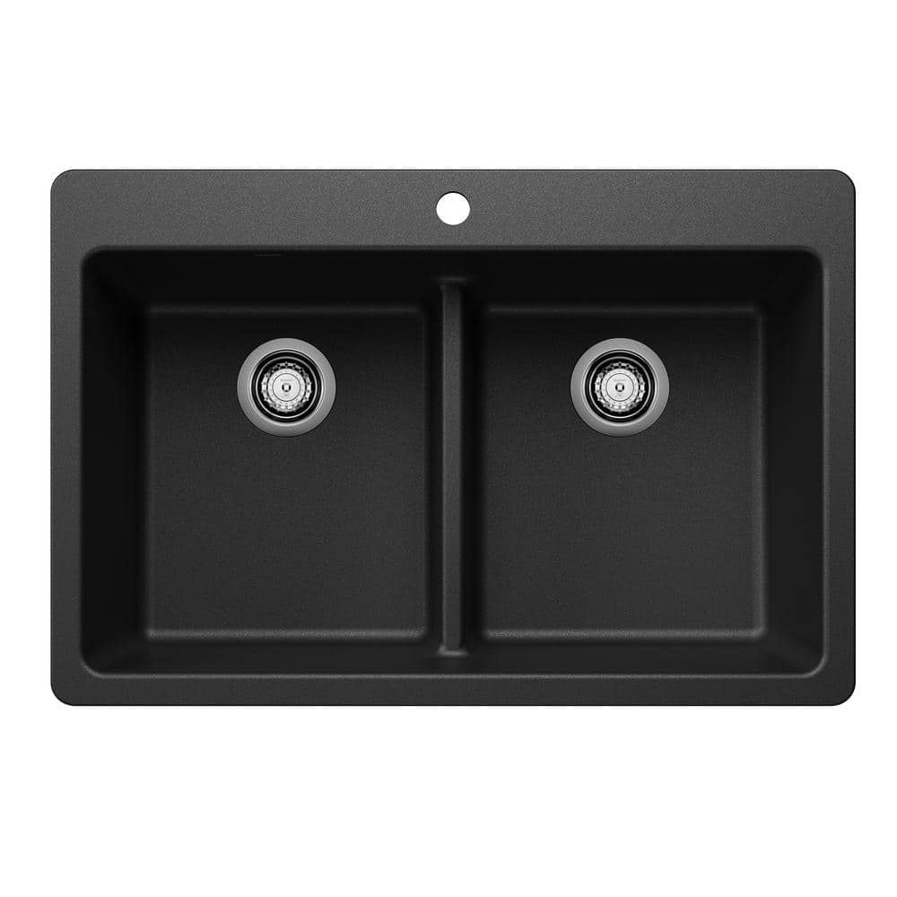 Liven 33-Inch Double Bowl Granite Composite Kitchen Sink: $577.85