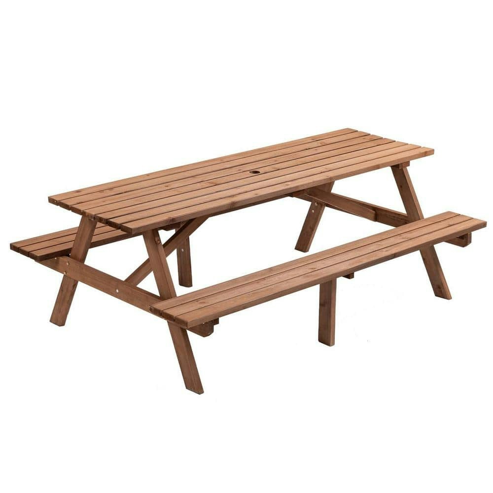 75-Inch Wood Picnic Table: $299.41 75-Inch Wood Picnic Table: $299.41