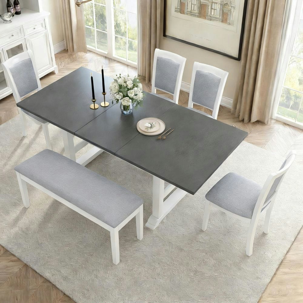 Jarom 6-Piece Extendable Dining Table Set: $1,095.04 Jarom 6-Piece Extendable Dining Table Set: $1,095.04