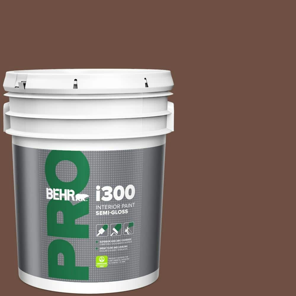 Behr 5-Gallon Chocolate Sprinkle Semi-Gloss Interior Paint: $128 Behr 5-Gallon Chocolate Sprinkle Semi-Gloss Interior Paint: $128