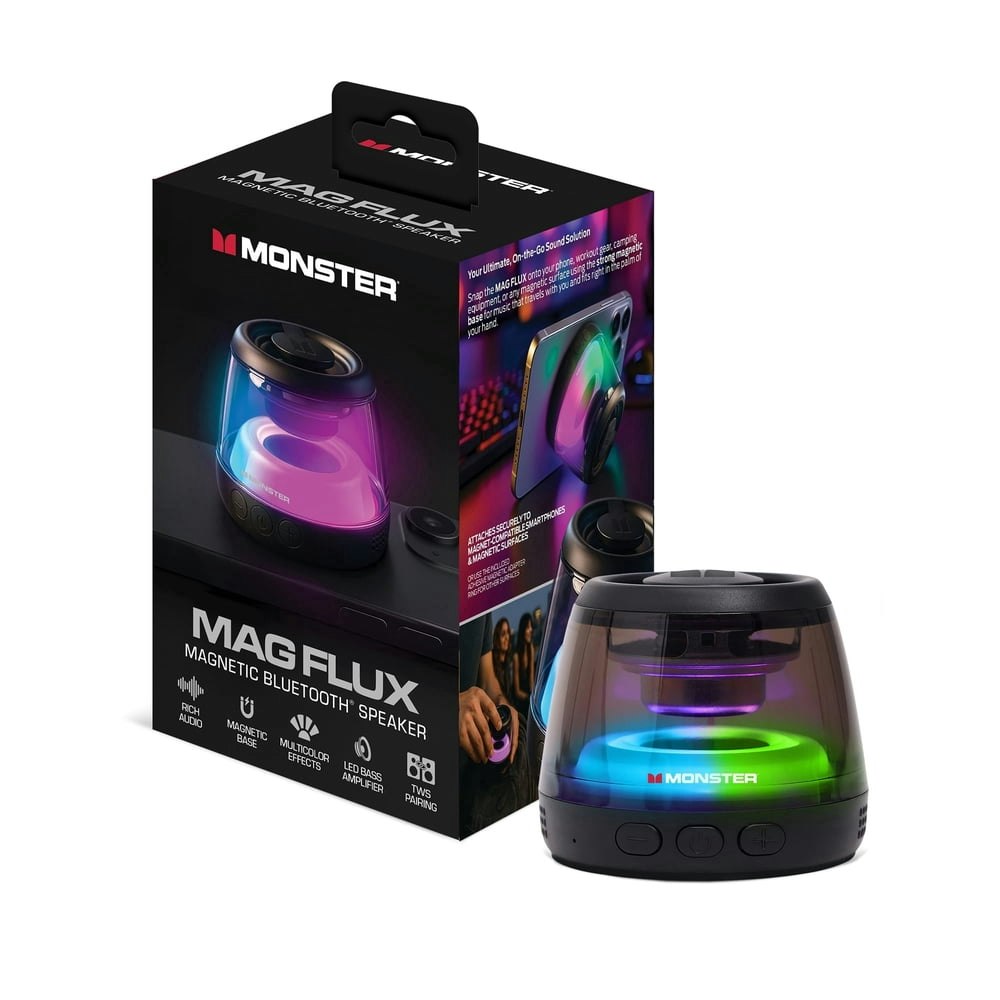 Monster Mag Flux 5W Magnetic Bluetooth Speaker: $11.90 Monster Mag Flux 5W Magnetic Bluetooth Speaker: $11.90