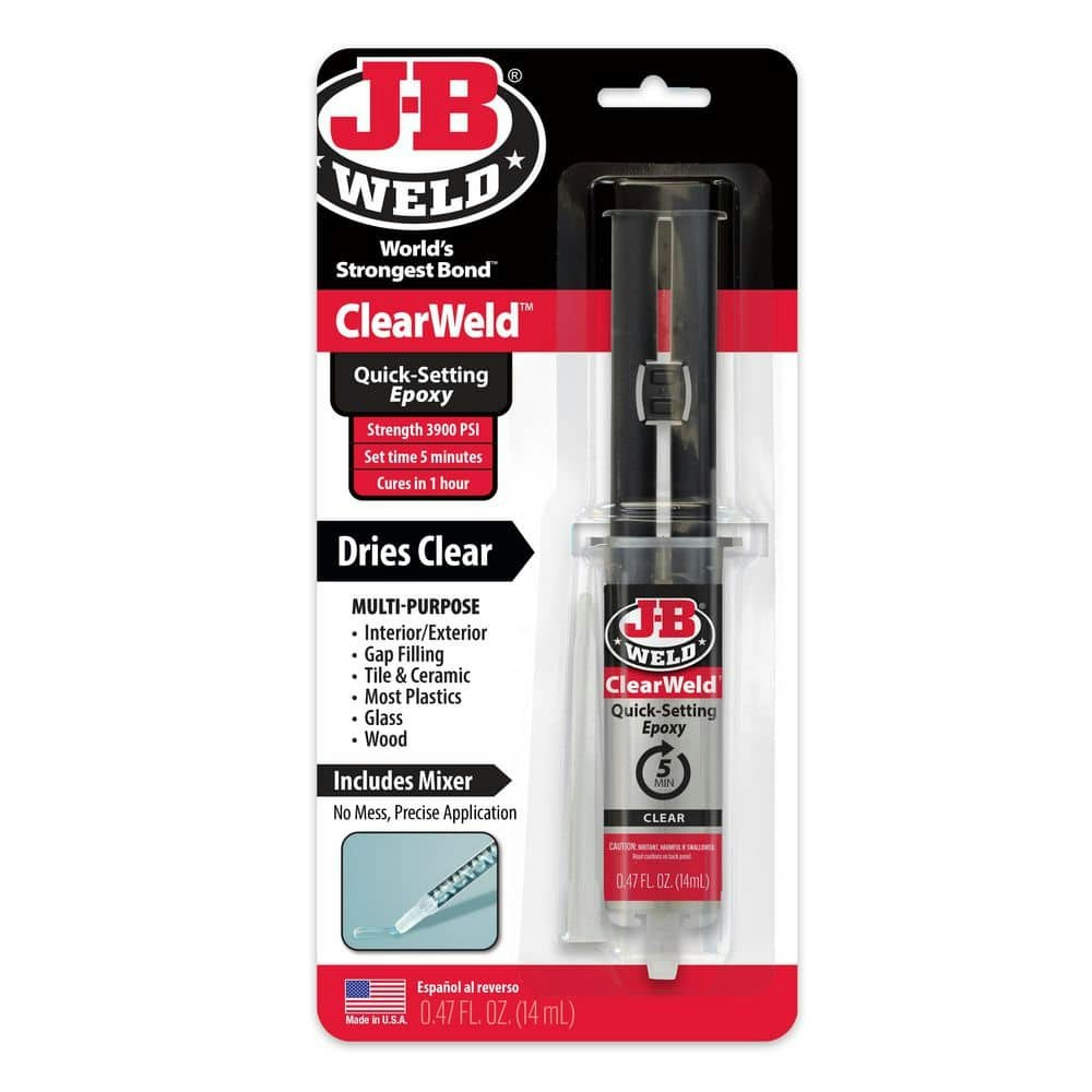 ClearWeld 0.47oz. Epoxy Syringe: $5.98