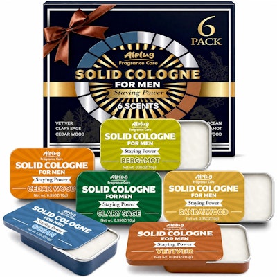 6-Piece Solid Cologne Gift Set for $5 + free shipping w/ Prime