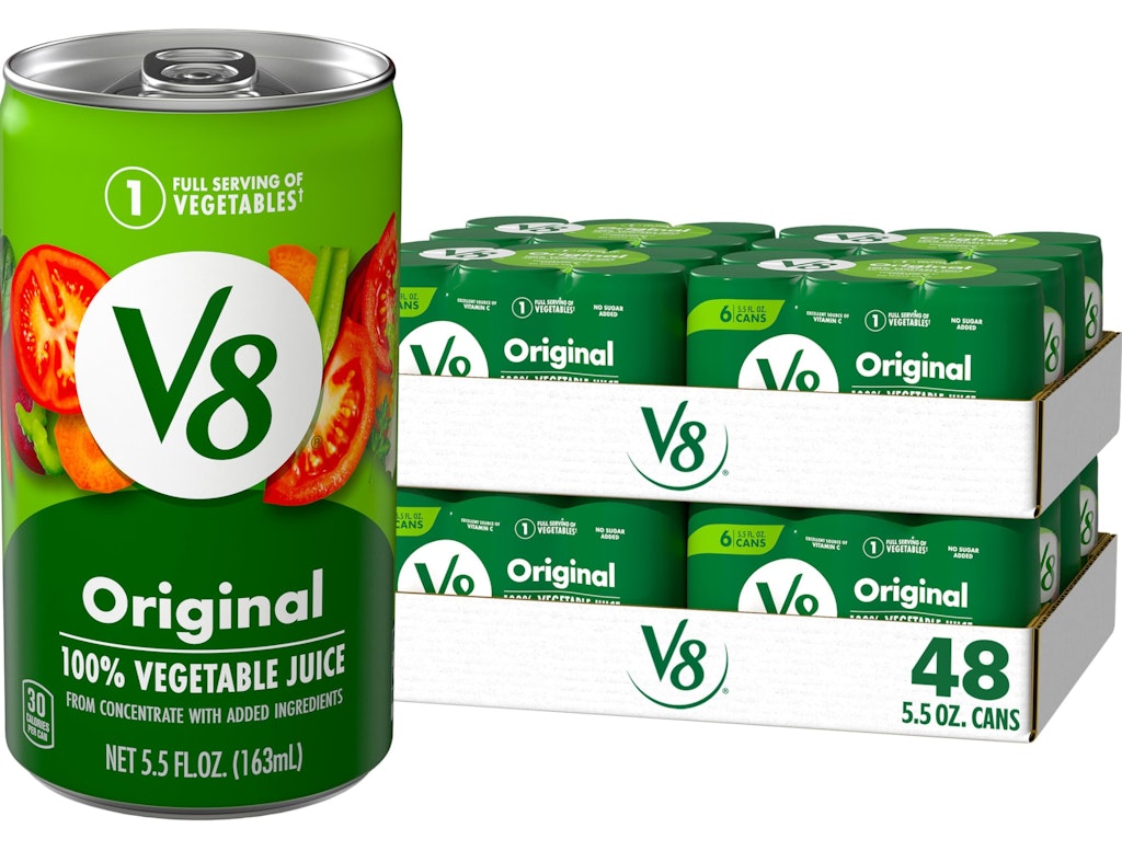 V8 Original 100% Vegetable Juice 5.5-oz. Can 48-Pack: $13