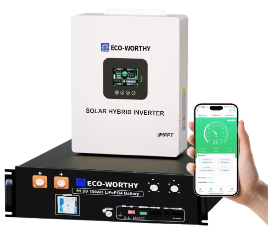 Eco-Worthy 48V 100Ah LiFePO4 Home Backup Power Bundle: $1,167