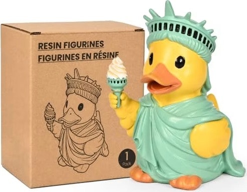 Tisejoy 4" Resin Statue of Liberty Duck Figurine: $7 w/ Prime