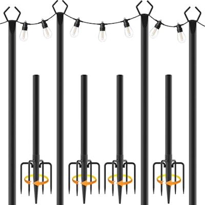 Ailbton 10-Foot String Light Pole 4-Pack for $24 + free shipping