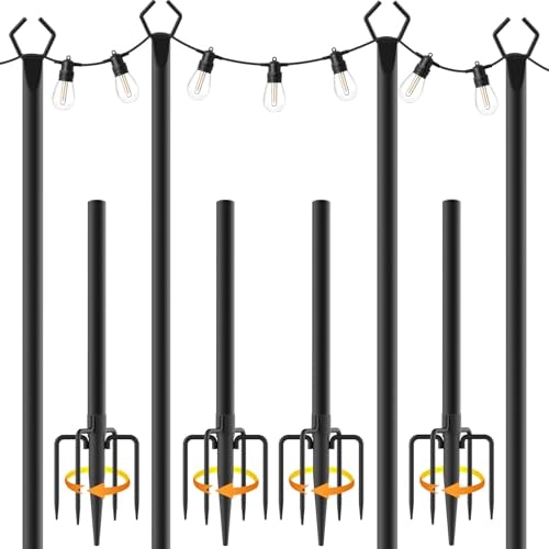 Ailbton 10-Foot String Light Pole 4-Pack: $23.99
