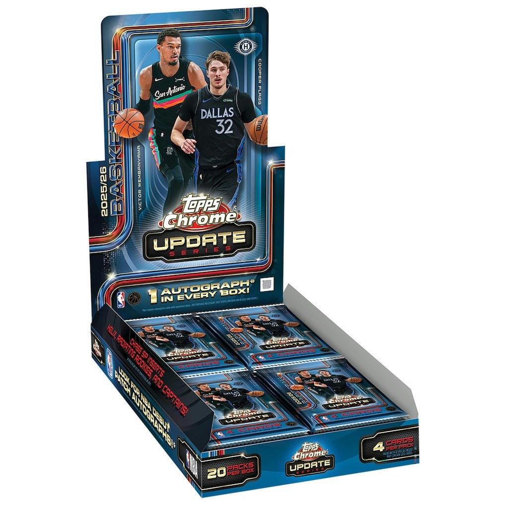 2025/26 Topps Chrome Updates NBA Basketball Factory Sealed Hobby Box: $550 app-only 2025/26 Topps Chrome Updates NBA Basketball Factory Sealed Hobby Box: $550 app-only