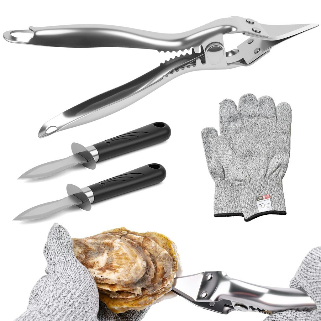 Stainless Steel Oyster Shucking Kit: $16