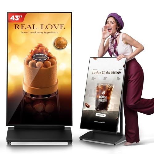 Jaszdot 43" Portable Digital Signage Kiosk: $575.40 Jaszdot 43" Portable Digital Signage Kiosk: $575.40