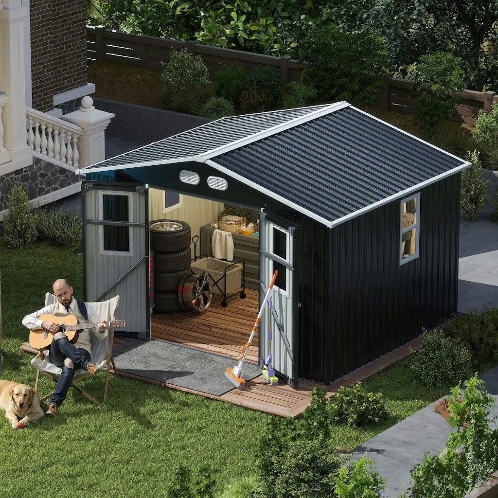 Mondawe 7.3x9.1-Foot Outdoor Storage Shed w/ Lockable Doors & Windows: $570 Mondawe 7.3x9.1-Foot Outdoor Storage Shed w/ Lockable Doors & Windows: $570